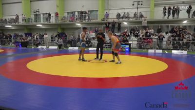 92kg Cons. Round 5 - Tyler Langford, Jr Huskies vs Manveer Bachra, Canadian Mal Wrestling