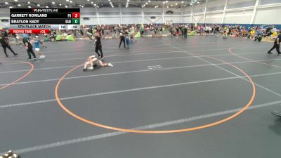 110 lbs 5th Place Match - Braylon Kady, Unattached vs Garrett Rowland, Unattached