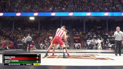 165 lbs Quarterfinal - Evan Wick, Wisconsin vs Bryce Martin, Indiana