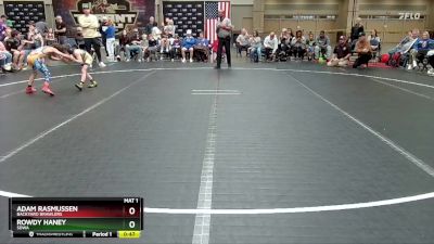 56 lbs Champ. Round 1 - Rowdy Haney, SDWA vs Adam Rasmussen, Backyard Brawlers