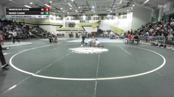 175 lbs 1st Place Match - Mario Carini, Poway vs Marcelino Nona, Vallhalla