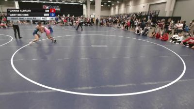 110 lbs Semis - Zainab Albadri, Greater Heights Wrestling vs Abby Richers, Gracie Barra Westchase Wrestling Club