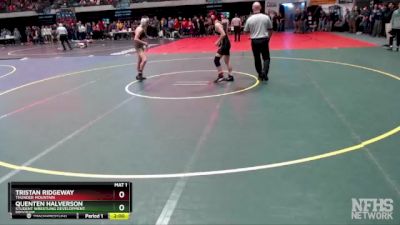 119 lbs Champ. Round 1 - Quenten Halverson, Student Wrestling Development Program vs Tristan Ridgeway, Thunder Mountain