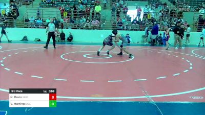 100 lbs 3rd Place - Noah Davis, Georgia vs Victor Martino, Savannah Wrestling Center