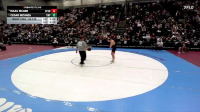 4A 215 lbs Quarterfinal - Isaac Mcgee, Mt View vs Cesar Inzunza, Timpanogos