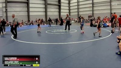 66 lbs Final - Lila Carson, Badger Girls Elite vs Kayleigh Vest, Midwest Assasins Blue