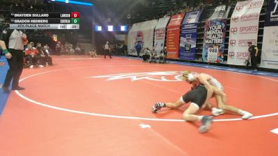 120 Class 1 lbs 5th Place Match - Brayden Sullard, Lawson vs Gradon Hedberg, Centralia