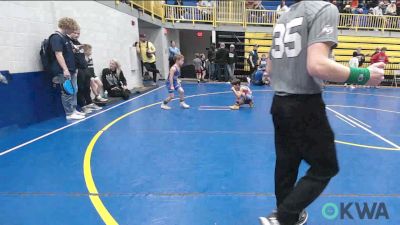 58 lbs Consi Of 8 #2 - Bennett Grose, Ponca City Wildcat Wrestling vs Benaiah Schubert, Chandler Takedown Club