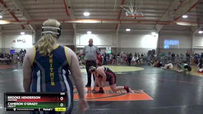 235 lbs Champ. Round 1 - Brooke Henderson, WHITMER vs Cameron O`Grady, Liberty