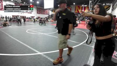 106 lbs Champ. Round 2 - Lorenzo Castillo, Calvary Chapel vs Patrick Krajeski, Santa Fe
