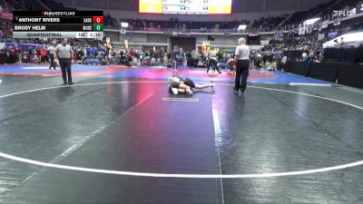 6A 150 lbs Quarterfinal - Anthony Rivers, Saraland vs Brody Helm, Mortimer Jordan HS