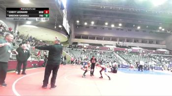 61 lbs 1st Place Match - Chevy Leonard, Mountain View Stingers Wrestling vs Breckin Gambill, Trash Pandas Wrestling Club