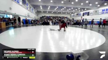 190 lbs Cons. Semi - Ricardo Alonso, Downey Highschool Wrestling vs Ruben Medina-Cardoza, OC RTC/Fountain Valley HS