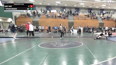 132 lbs Cons. Round 3 - Ethan Mosso, Murrieta Valley vs Eric Han, Torrey Pines
