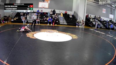 85 lbs Round 1 - Colton Writt, Young Guns WC vs Colten Beacom, Lions Den