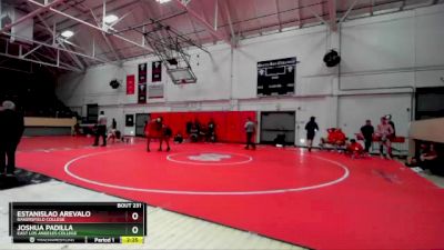 157 lbs Cons. Round 4 - Joshua Padilla, East Los Angeles College vs Estanislao Arevalo, Bakersfield College