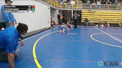 37 lbs Rr Rnd 2 - Hadley King, Bartlesville Wrestling Club vs Payslinn Anson, Newkirk Takedown Club