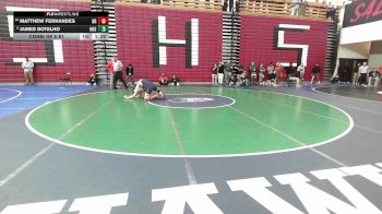 126 lbs Consi Of 8 #1 - Matthew Fernandes, Bridgewater-Raynham vs James Botelho, Norwood