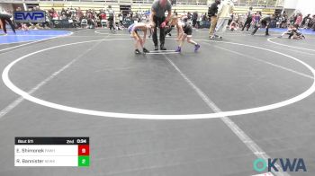 43 lbs Consi Of 8 #1 - Jackson Rosholt, Piedmont vs Sadie Beavers, Harrah Little League Wrestling