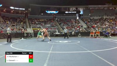 285 lbs Champ. Round 1 - Patrick McMahon, Columbus East vs Landon Caswell, Evansville North