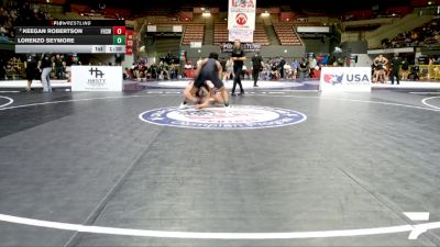 Junior Boys - 175 lbs Champ. Round 2 - Lorenzo Seymore vs Keegan Robertson, Frontier High School Wrestling
