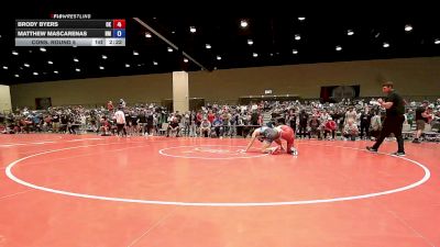138 lbs Cons. Round 5 - Brody Byers, OK vs Matthew Mascarenas, NM