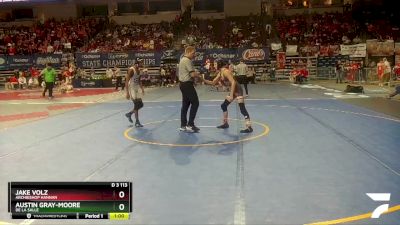 D 3 113 lbs Cons. Semi - Jake Volz, Archbishop Hannan vs Austin Gray-Moore, De La Salle