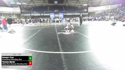 126 lbs Champ. Rd Of 16 - Kemper Cruz, Prometheus Wrestling Club vs Trenton Marler, White River Hornets Wrestling Club