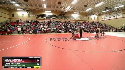 225 lbs Champ. Round 1 - Lukas Gonzalez, Lake Stevens Wrestling Club vs Cody Partlow, Naches Tough Guys Wrestling