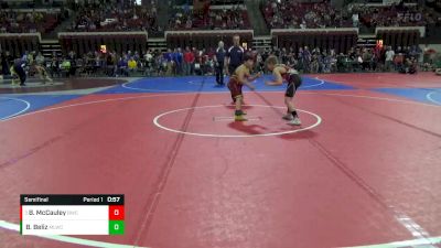 97 lbs Semifinal - Bo McCauley, Bozeman Wrestling Club vs Brantley Beliz, Moses Lake Wrestling Club