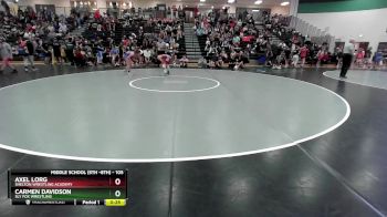 105 lbs Cons. Round 2 - Carmen Davidson, Sly Fox Wrestling vs Axel Lorg, Shelton Wrestling Academy