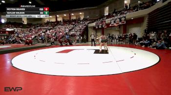 130 lbs Quarterfinal - Peyton Reaves, Perry Girls Wrestling Club vs Taylor Wilson, Bartlesville High School Girls