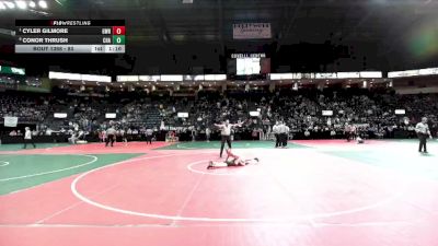 80 lbs Quarterfinal - Cyler Gilmore, GWRA vs Conor Thrush, CHA3