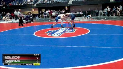 6A-150 lbs Champ. Round 1 - Justin Whitney, Habersham Central Hs vs Weston Wilkie, Creekview