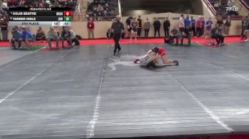 115_B lbs 5th Place - Colin Beattie, McGuffey vs Tanner Ingle, Juniata