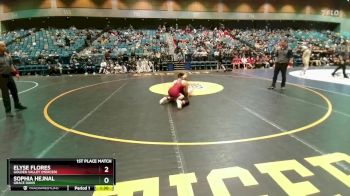 132 lbs 1st Place Match - Elyse Flores, Golden Valley (Merced) vs Sophia Hejnal, Grace Davis