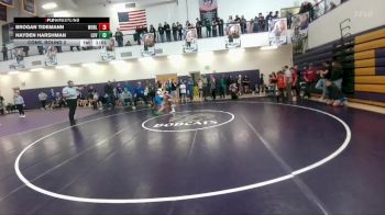 105 lbs Cons. Round 2 - Brogan Tidemann, Worland Middle School vs Hayden Harshman, Lovell Middle School