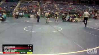 3A 145 lbs Champ. Round 1 - Luke Osborne, Ashe County vs Thomas Maness, Montgomery Central