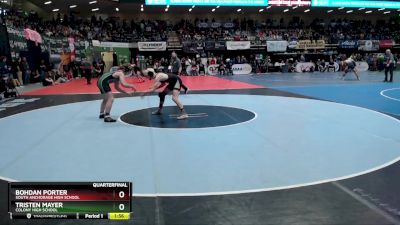 152 lbs Quarterfinal - Tristen Mayer, Colony High School vs Bohdan Porter, South Anchorage High School