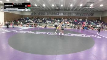 105 lbs Cons. Round 3 - Taylor Freeman, Lander Valley vs Abbey Boyd, Lingle-Ft. Laramie/Southeast