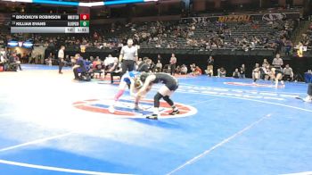 110 Class 2 lbs Quarterfinal - Killian Evans, Blue Springs South vs Brooklyn Robinson, Northwest