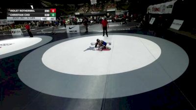 53 lbs 7th Place Match - Christian Cho, So Cal Hammers Wrestling vs Violet Rothermel, Savage House Wrestling Club