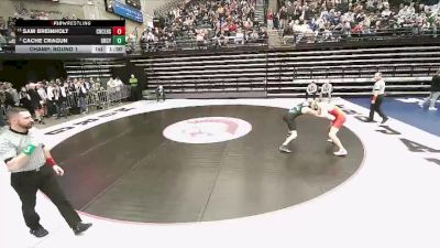 4A 132 lbs Champ. Round 1 - Sam Breinholt, Crimson Cliffs High vs Cache Cragun, Green Canyon