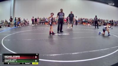 80 lbs Placement (4 Team) - Maisyn Lott, Bison Takedown vs Michael Stoker, Georgia United Blue