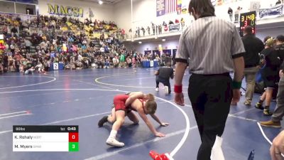 90 lbs Round Of 16 - Kameron Rohaly, North Hills vs Mason Myers, Spartans