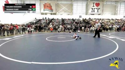 47 lbs Quarterfinal - Maddox Flint, Perry Youth Wrestling Club vs Kolden Roegiers, Pal-Mac Wrestling