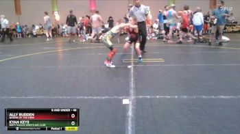 46 lbs 1st Place Match - Ally Budden, Queens Of The Corn vs Kyan Keys, Dirty Eagles Wrestling Club