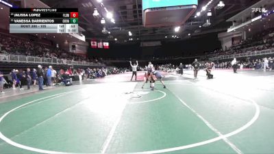 105 lbs Cons. Round 3 - Vanessa Barrientos, Cosumnes Oaks vs Jalissa Lopez, Folsom