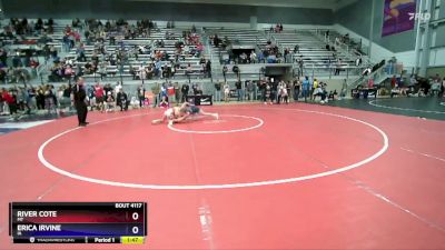 50 lbs Champ. Round 3 - River Cote, MT vs Erica Irvine, IA