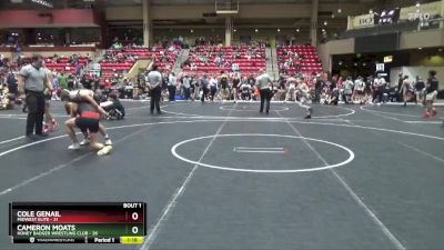 130 lbs Finals (2 Team) - Cameron Moats, Honey Badger Wrestling Club vs Cole Genail, Midwest Elite